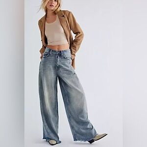 Free People x We The Free Old West Slouchy High Rise Wide Leg